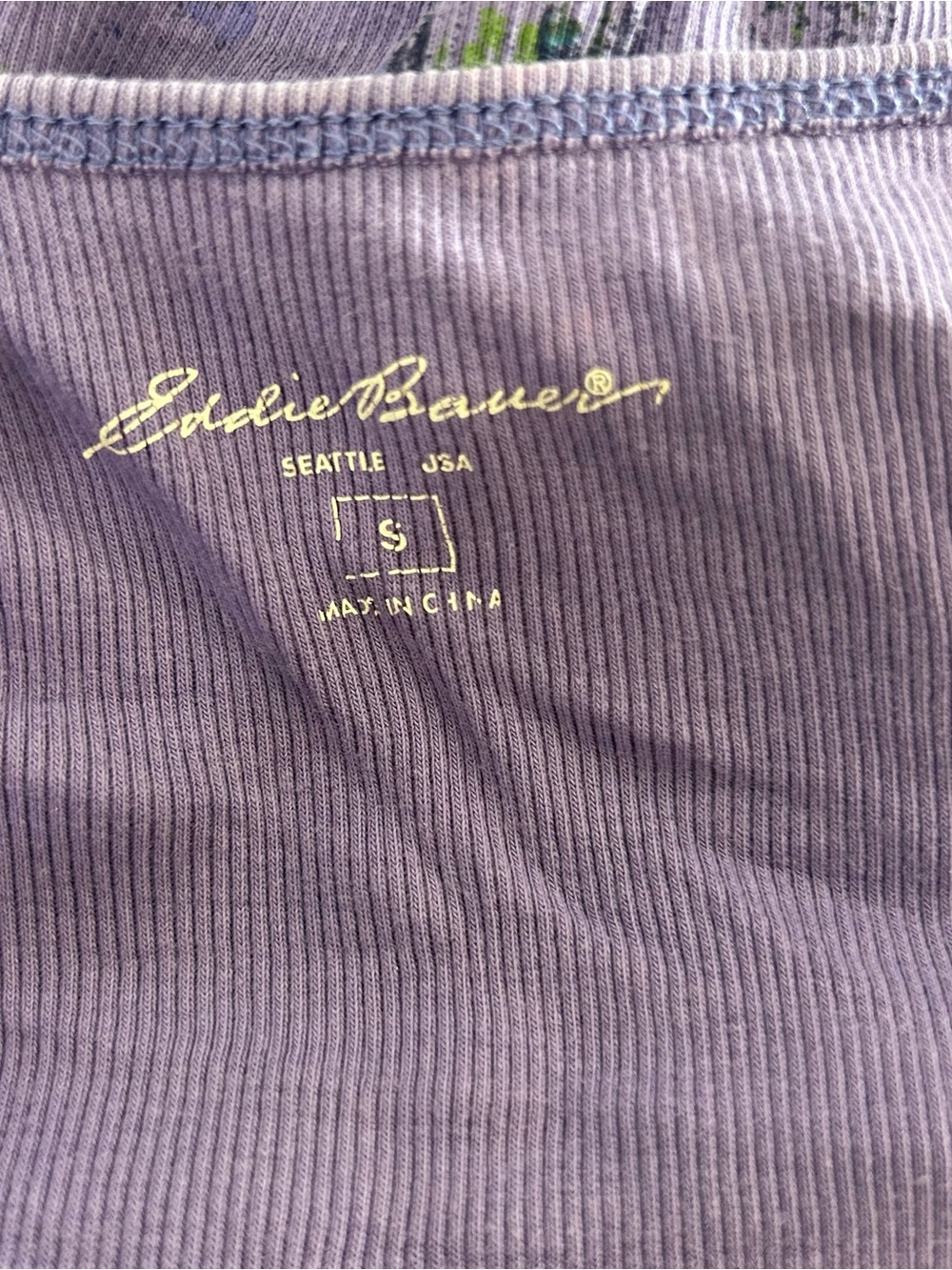 Eddie Bauer Purple Printed Tank Top - Picture 3 of 3